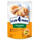 CLUB 4 PAWS, Pato, sobre comida húmeda para gatos, (en salsa), 85g