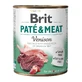 BRIT Pate & Meat, getreidefreies Nassfutter in Dosen für Hunde, (Pastete mit Fleischstücken), 800g