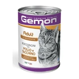 GEMON, Huhn und Pute, Katzennassfutter in Dosen, (in Aspik), 415g
