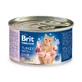 BRIT Premium By Nature, Tacchino e Fegato, cibo umido in scatola senza cereali per gatti, (paté), 200g