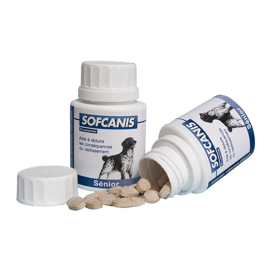 SOFCANIS Senior, XS-XL, supliment multivitamine câini senior, flacon, 50 comprimate