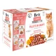 BRIT Care Smaakdoos Filet In Jus, 4 smaken, zakje graanvrij natvoer voor katten, (in jus), 85g x 12