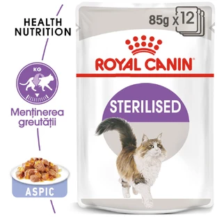 ROYAL CANIN Sterilized Adult cibo umido per gatti sterilizzati (in aspic), 85g
