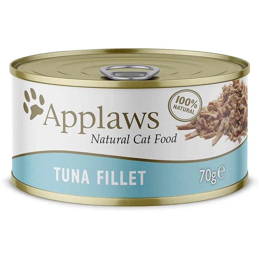 APPLAWS, Filet z tuńczyka, mokra karma w puszce dla kotów (w zupie), 156g: ceny i cechy