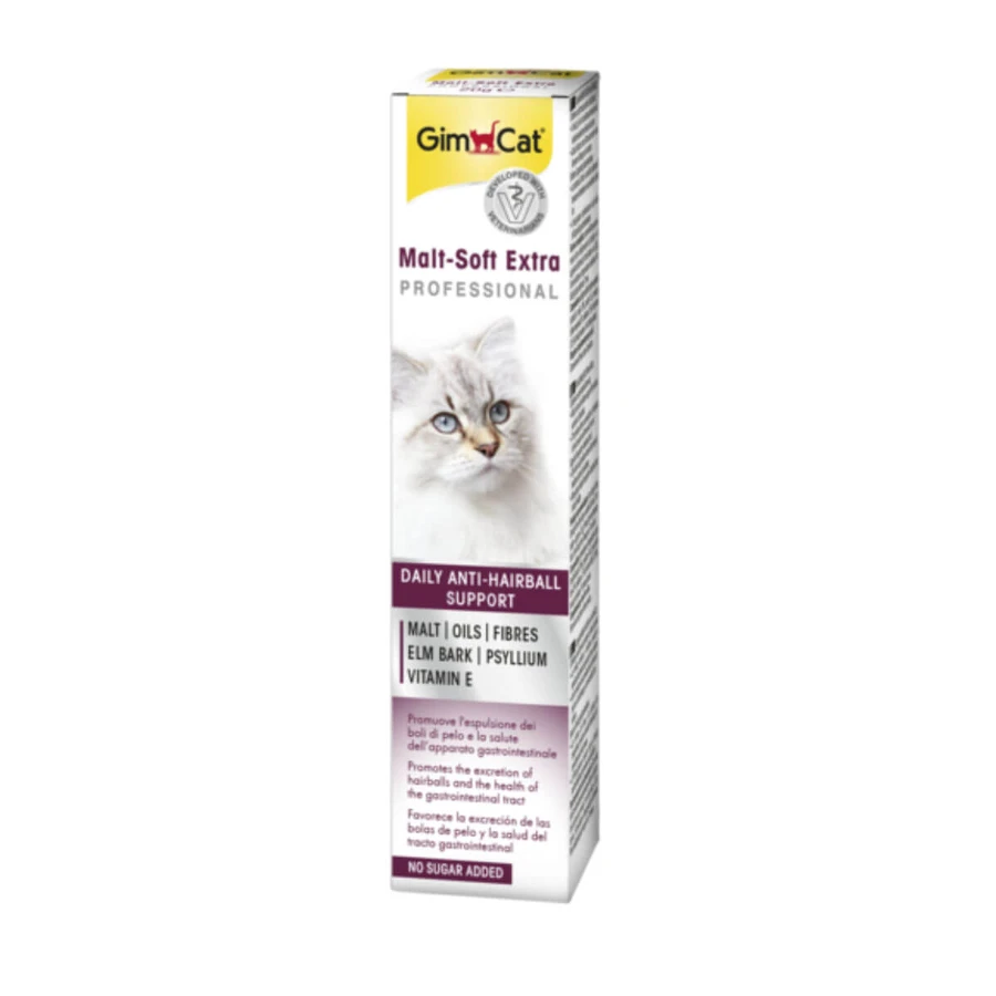 GIMCAT Malt-Soft Extra Professional Paste, funkcjonalna tuba z nagrodą dla kota, ograniczenie kulki futra, (topping), 20g: ceny i cechy