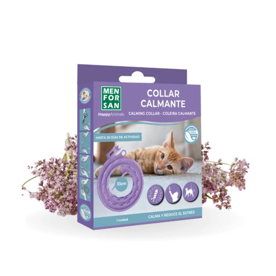 MENFORSAN Calming collar 33cm, nervous system & calming cats, box, 1pc collar