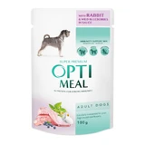 OPTIMEAL, XS-XL, Królik i żurawina, saszetka mokrej karmy dla psów, (w sosie), 100g