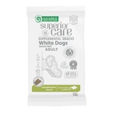 NATURES PROTECTION Superior Care Superior Care White Fur, Poisson blanc, récompenses fonctionnelles sans céréales pour chiens, poils blancs, hygiène bucco-dentaire, 150g