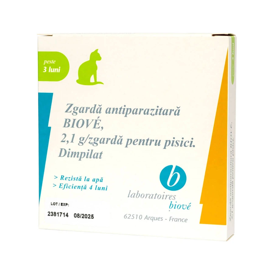 LABORATOIRES BIOVE, vermifuge externe pour chats, collier, 35cm cm, 1pc
