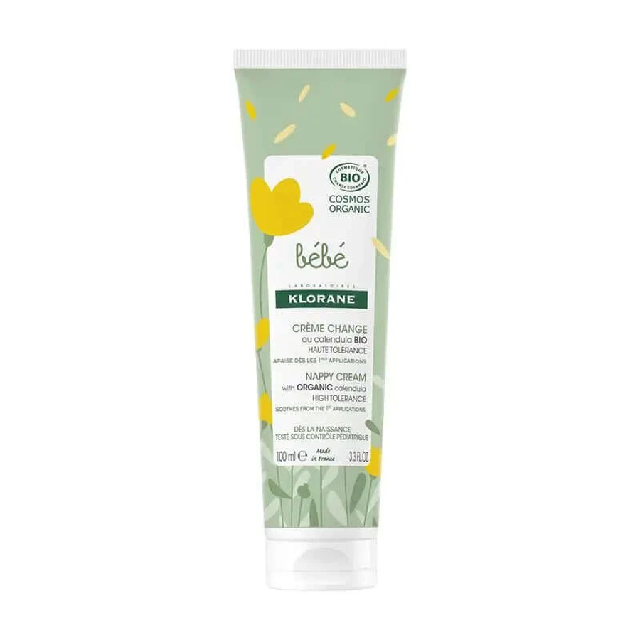 Klorane Certified Organic Calendula Cremă pentru scutece - Schimbarea scutecului - Bebeluș , 100 ml