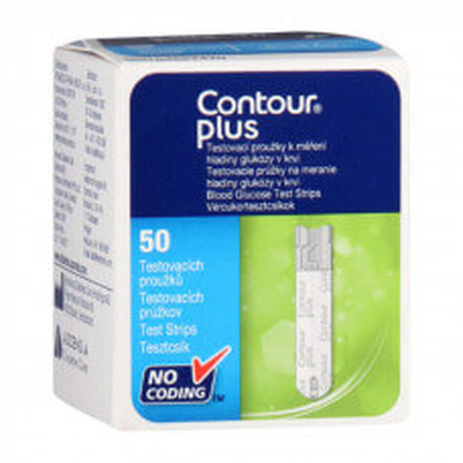 Contour Plus-bloedglucosetests, 50 stuks, Ascensia Diabetes Care