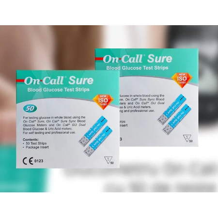 Pruebas de glucosa en sangre On Call Sure, 50 unidades, Laboratorios Acon
