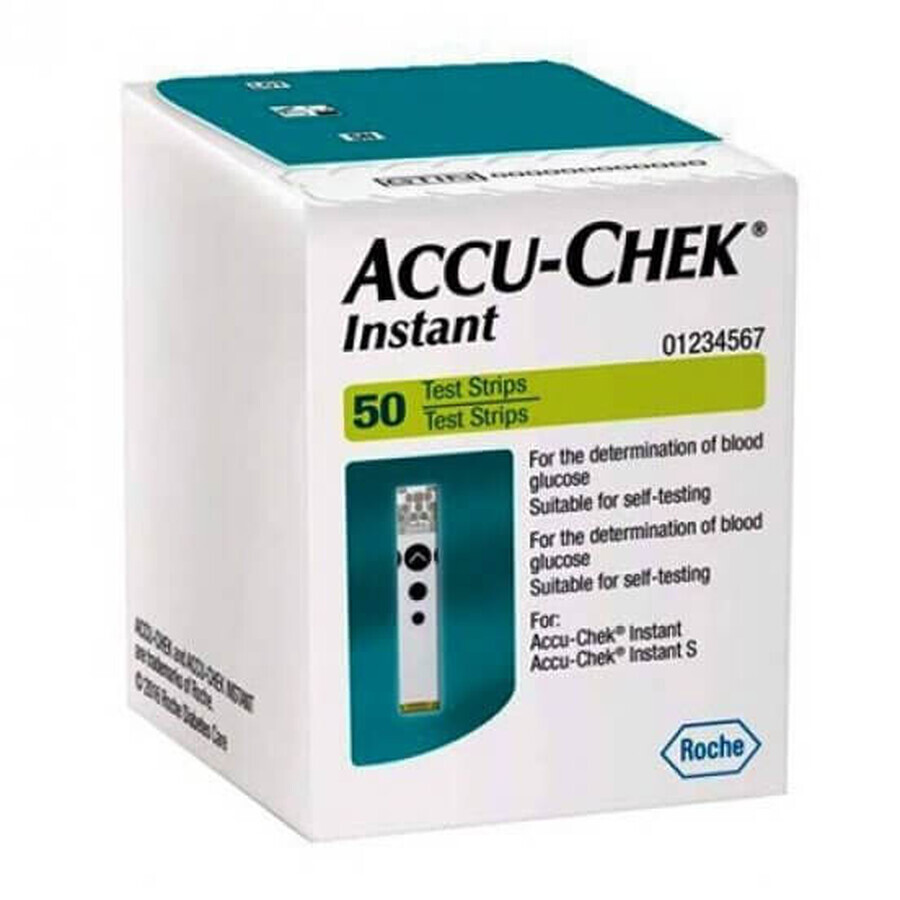 Accu-Chek Instant, Strisce Reattive per la Glicemia, 50 pezzi, Roche 