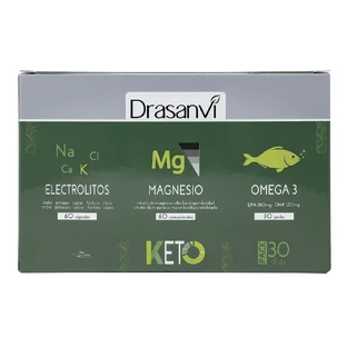Drasanvi Keto Pack Electroliți 60 Capsule + Magneziu 60 Tablete + Omega 3 , 30 perle