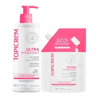 Pachet hidratant pentru corp Topicrem Infinite 500 ml + Reîncărcare