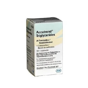 Prueba de triglicéridos Accutrend, 25 unidades, Roche