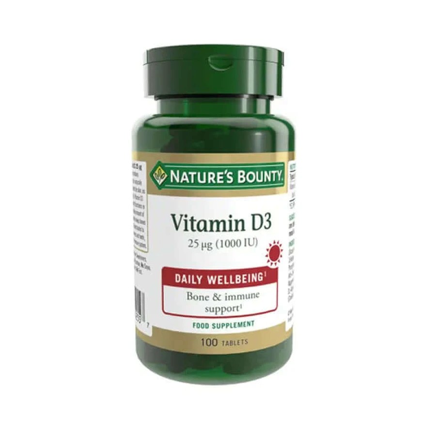 Natur's Bounty Vitamin D3 25Mcg 1000 Ui - 100 Tabletten