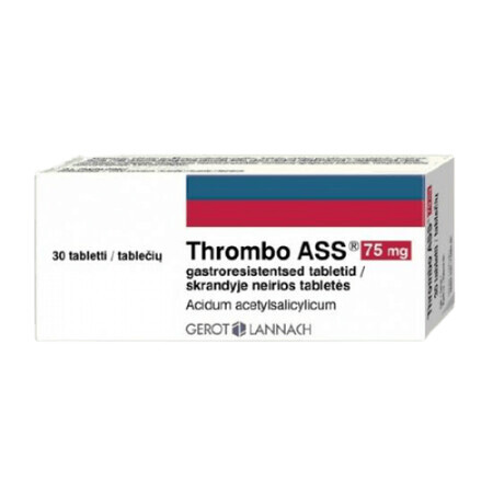 Thrombo Ass 75mg, 30 comprimidos gastrorresistentes, Lannacher