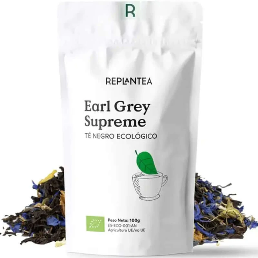 Replantea Earl Grey Supreme Thé noir biologique, 100 gr.