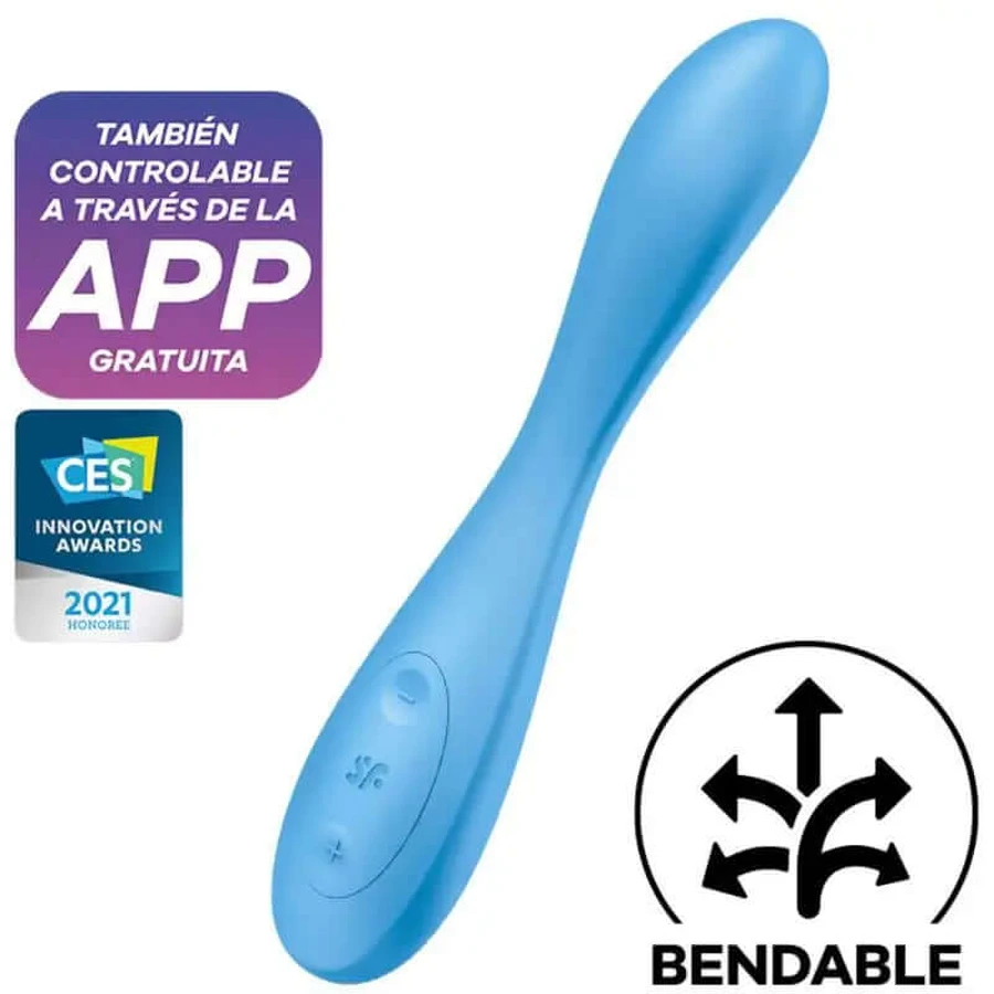 Wibrator Satisfyer Connect G-Spot Flex 4+ Multi Vibrator App - niebieski: ceny i cechy