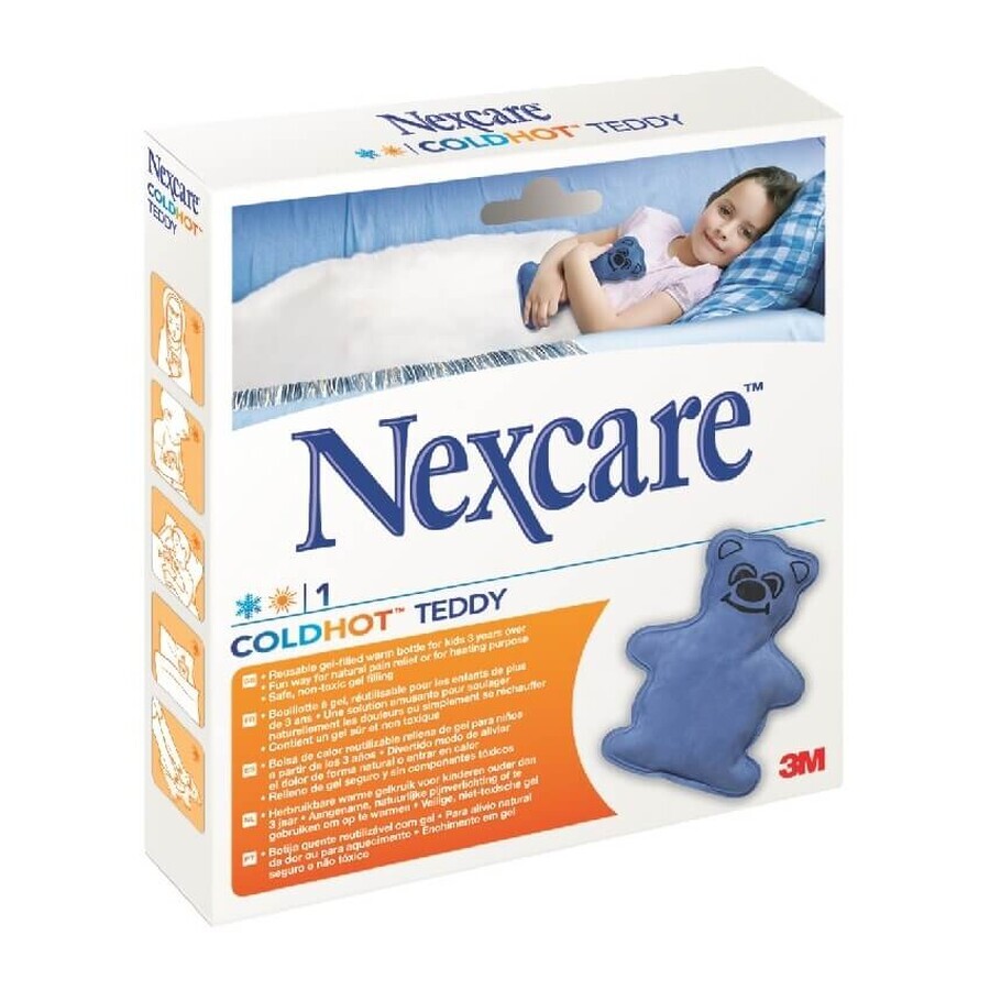 Compresa de gel de terapia caliente con forma de oso - Coldhot, +3 meses, Nexcare