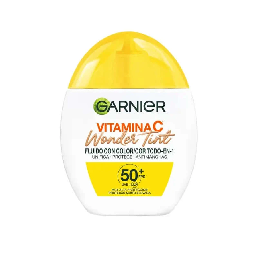 Garnier Uv Protezione Quotidiana Vitamina C Wonder Tint Spf50+, Tono Medio , 40 ml