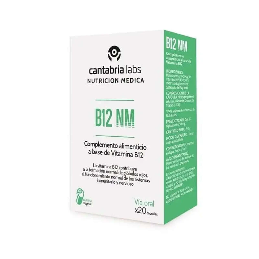 B12 NM 20 kapsułek, Cantabria Labs Medical Nutrition: ceny i cechy