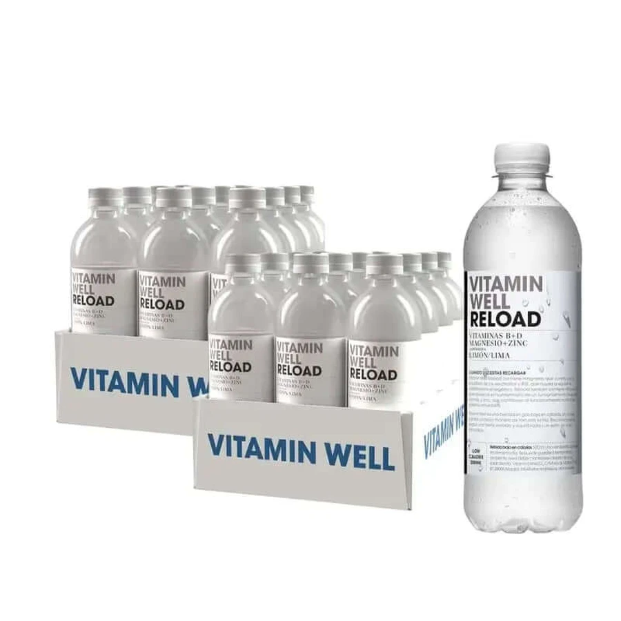 Vitamine Well Pack Reload Limoen/Lime, 24 eenheden X 500 ml