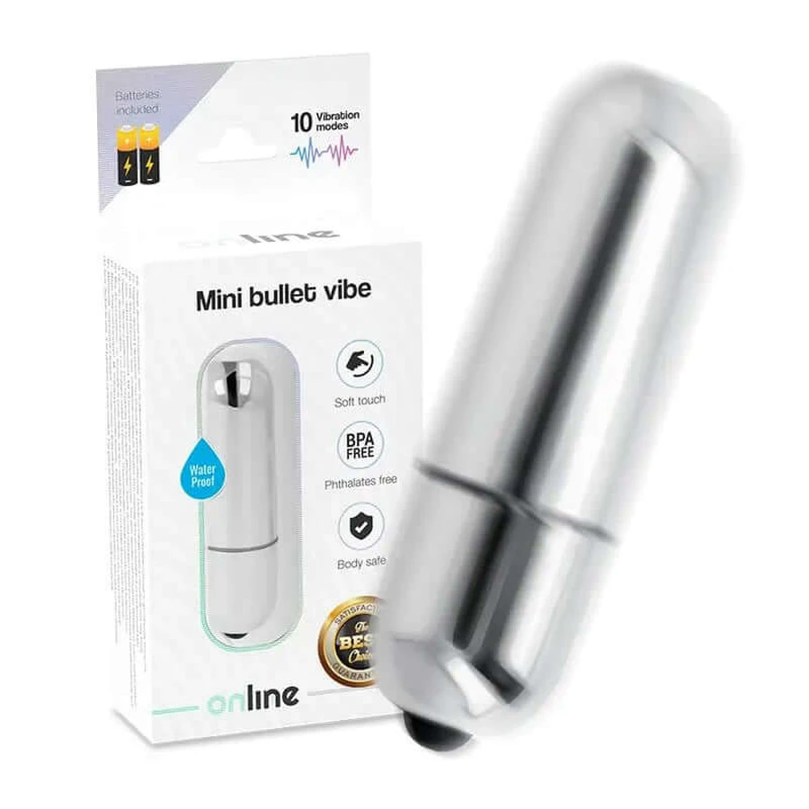 Mini proiettile vibrante online - Argento