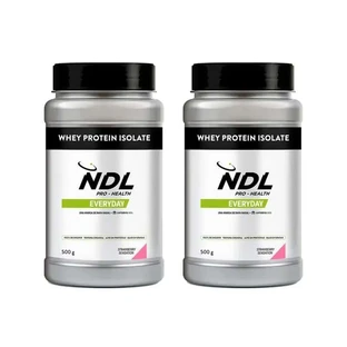 Ndl Pro-Health Whey Protein Isolate - Proteină izolată, Senzație de căpșuni , 2X500 G