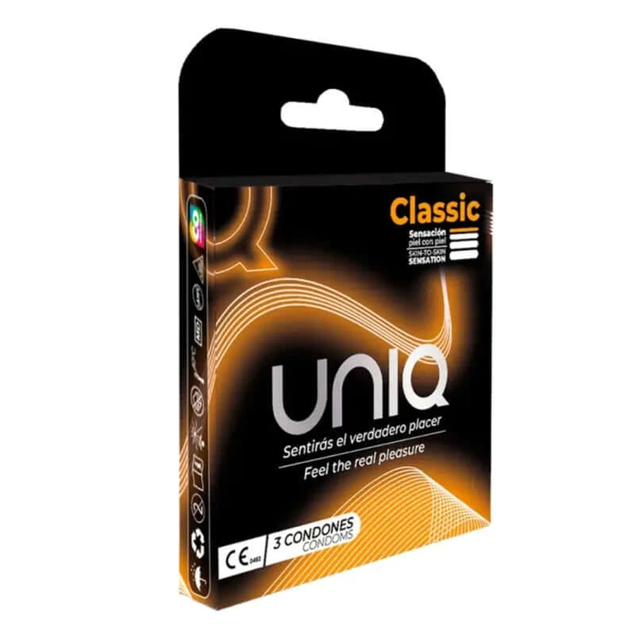 Uniq Classic Latexvrije Condooms, 3 stuks.