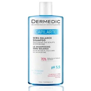 Dermedic Capilarte Sebu-Balance Scalp Microbiome Restorative Shampooing, 300 ml