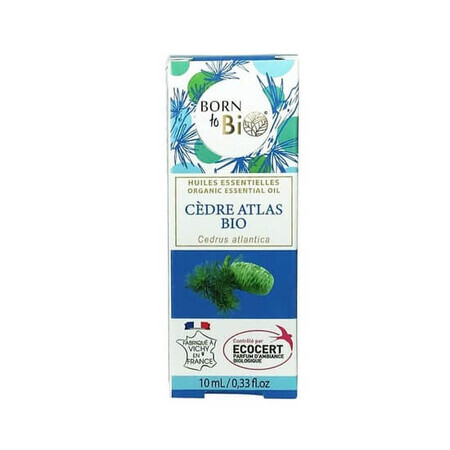 Huile essentielle de cèdre de l'atlas, 10 ml, Born to Bio