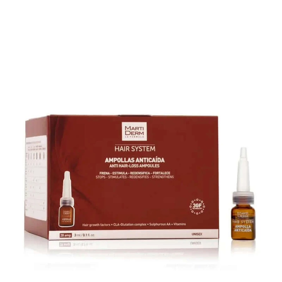 Martiderm Hair System Ampoules contre la chute des cheveux 28 unités