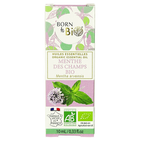 Huile essentielle de Menthe poivrée bio, 10 ml, Born to Bio