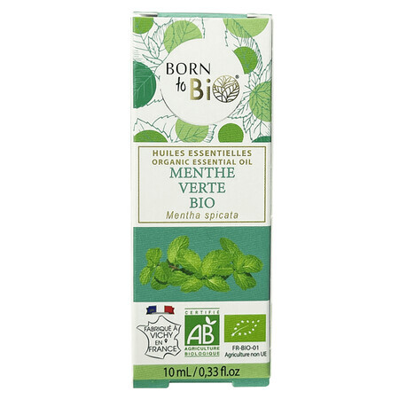 Aceite esencial de menta verde bio, 10 ml, Born to Bio