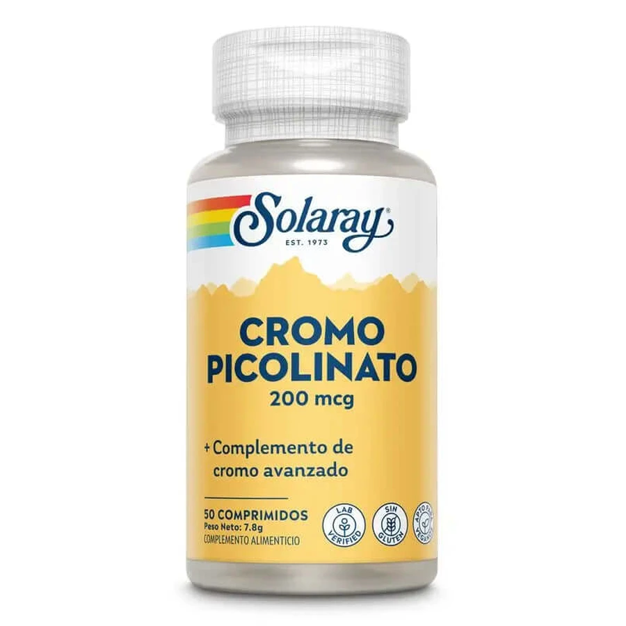 Solaray Chroom Picolinaat, 50 tabletten