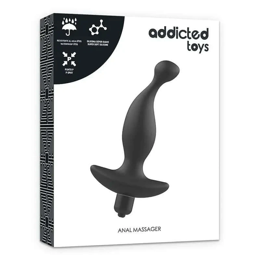 Addicted Toys Black Vibrating Anal Massager Model 1