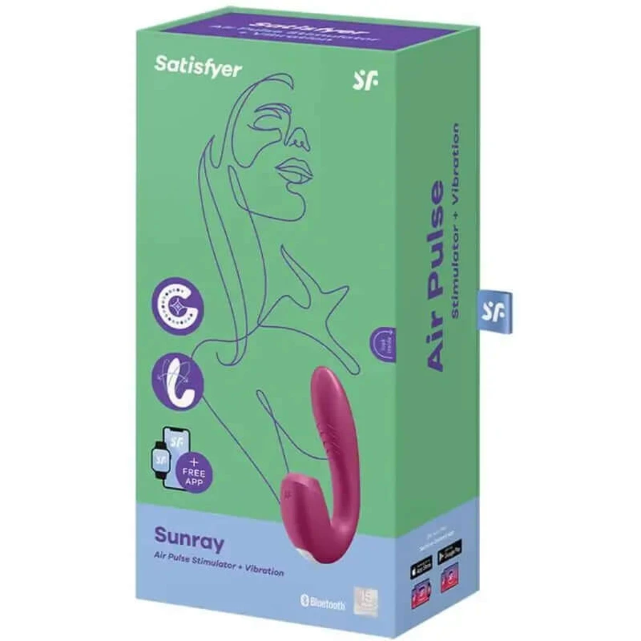 Satisfyer Connect Zonnestralen Stimulator & Vibrator App - Rood
