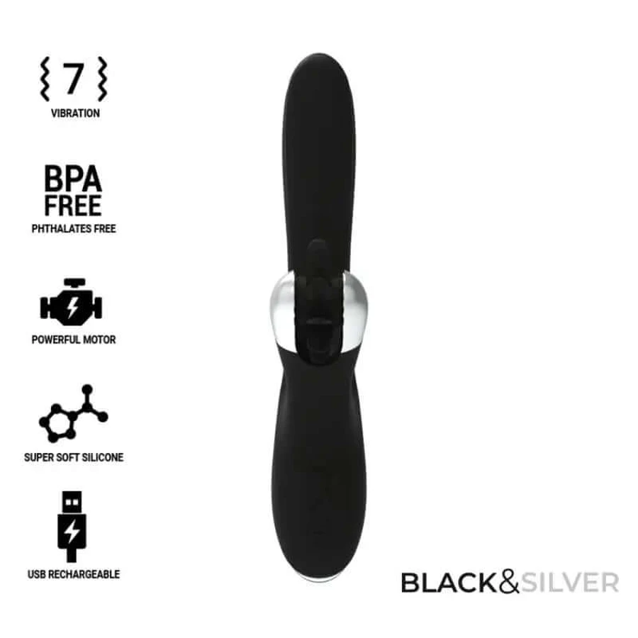 Black&Silver Bunny Johnny Vibrating Vibe