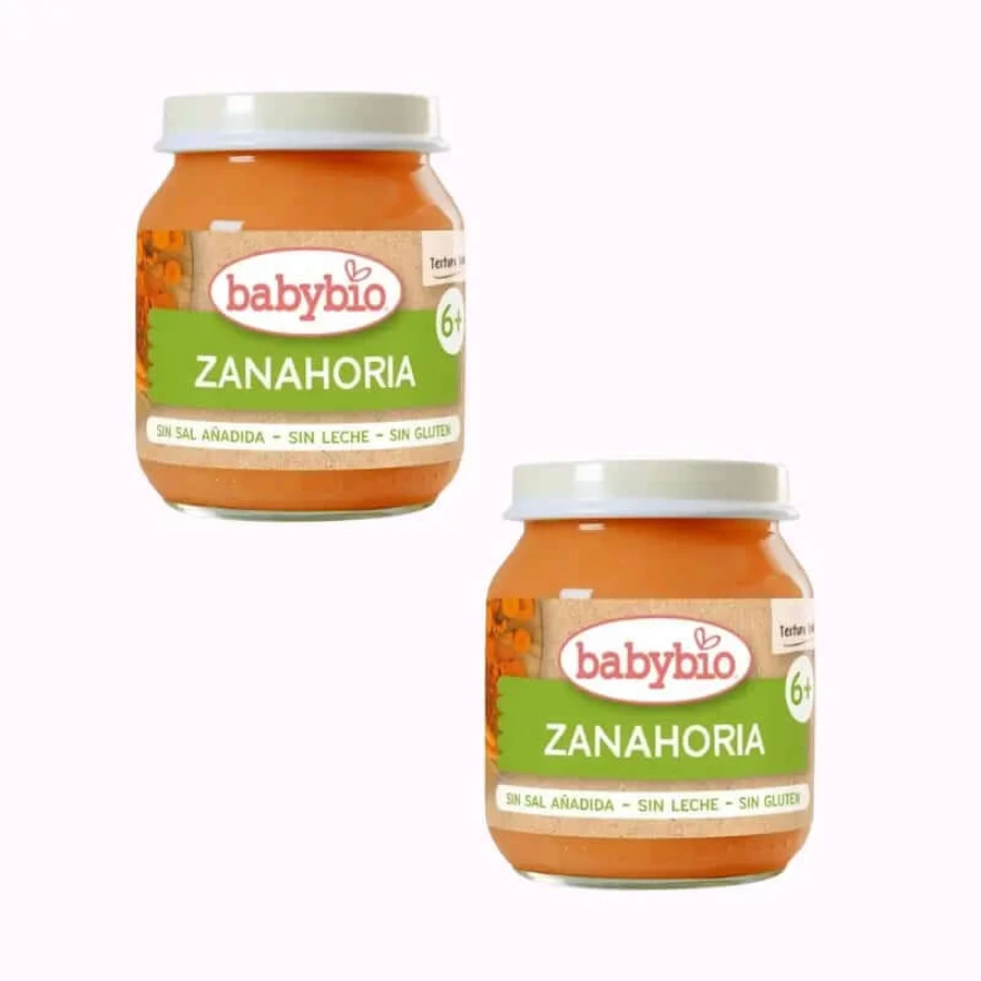 Babybio Morcov borcan, pachet 2 x 130 grame