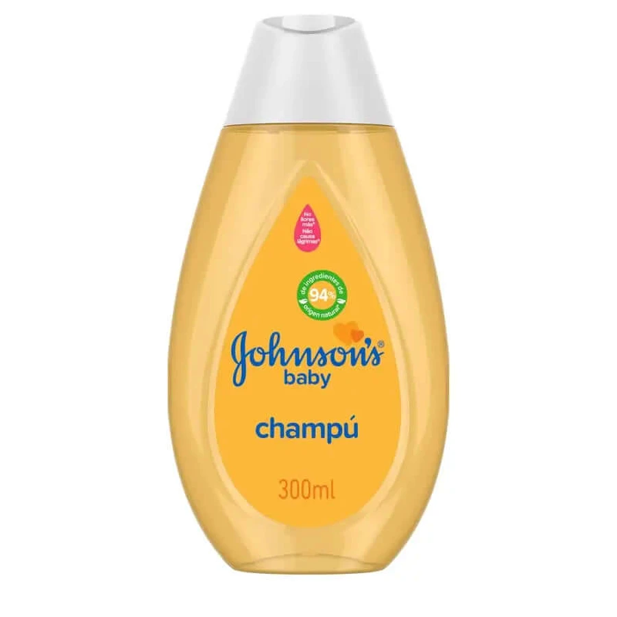 Johnson's Baby Classic Gold Shampoo, Zacht, glanzend en gezond haar, voor de hele familie, dagelijks gebruik, 300 ml