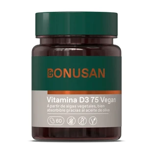 Bonusan Vitamin D3 75 Vegan, 60 perełek