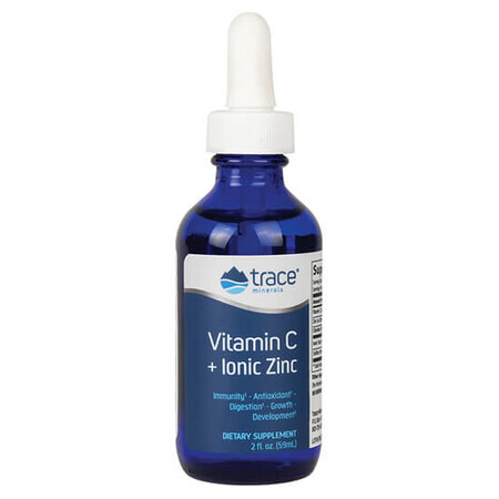 Vitamine C + Zink vloeibaar, 59 ml, Trace Minerals