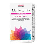 Multivitaminas para la mujer Ultra Mega sin hierro (202621), 180 comprimidos, GNC