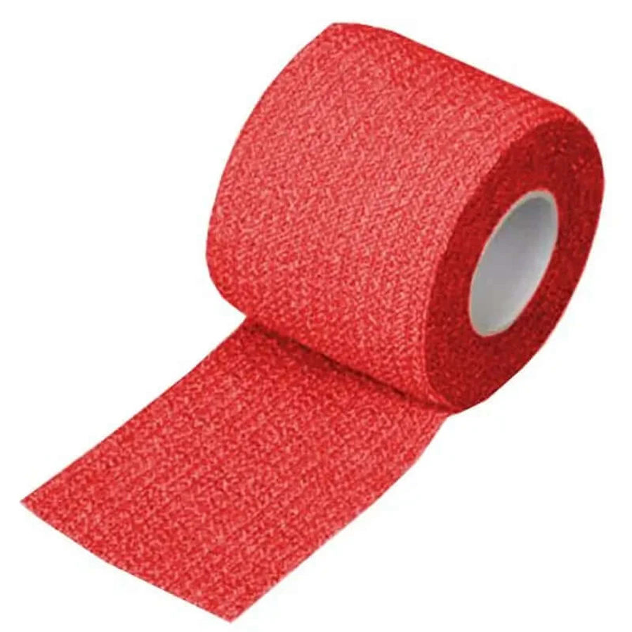 Fascia di bendaggio coesivo rosso 10Cmx4,5M, 1pezzo
