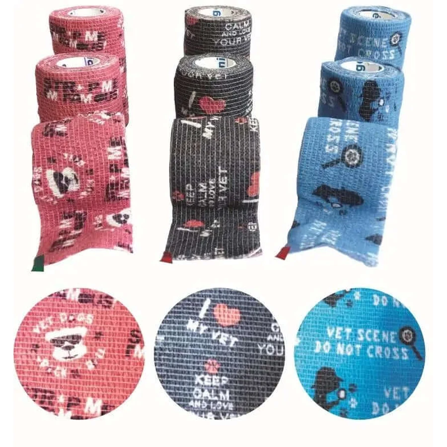 Kohäsive Bandage Fun Strap 10Cmx4,5M, 4 X Modell, 12Ud