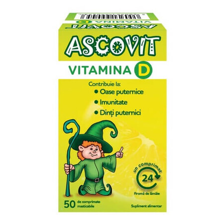 Ascovit Vitamina D, 50 comprimate, Perrigo