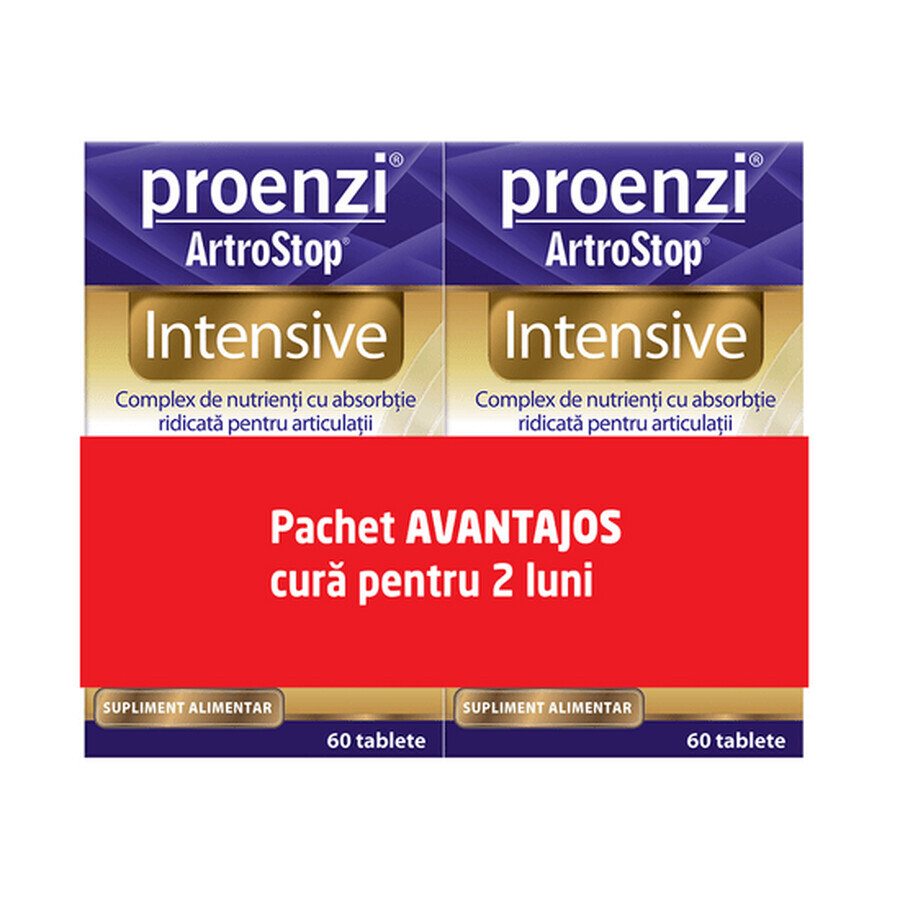 Pachet Proenzi Artrostop Intensive, 60 tablete + 60 tablete, Walmark