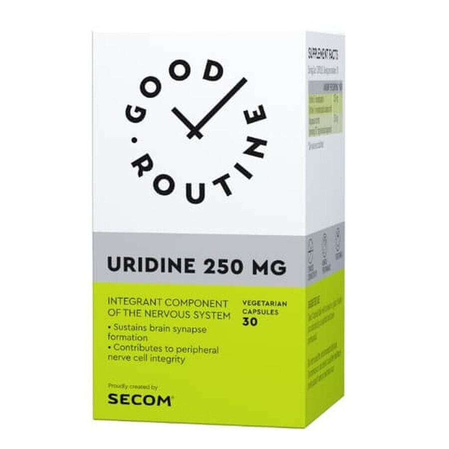 Uridina Buena Rutina, 250 mg, 30 cápsulas, Secom